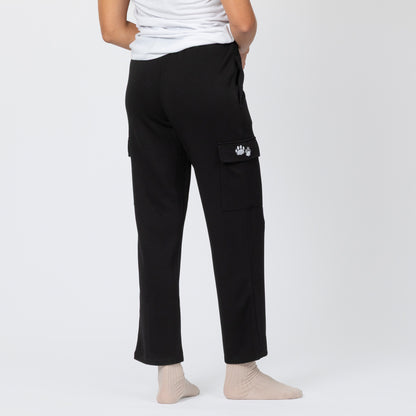 Paw Print Casual Stretch Cargo Pants