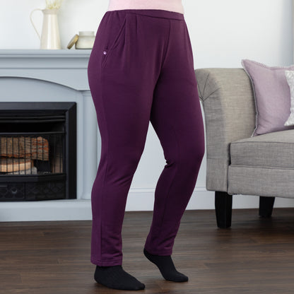 Paw Print Pleated Panel Casual Pants with Pockets