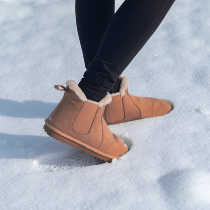 Paw Print Faux Suede Chelsea Boots