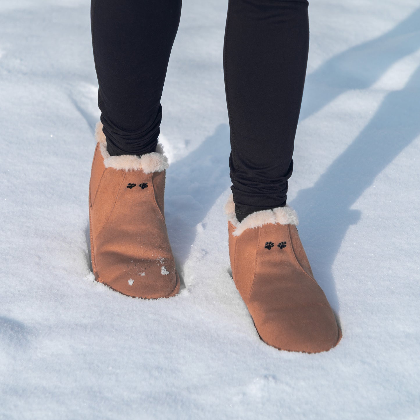 Paw Print Faux Suede Chelsea Boots