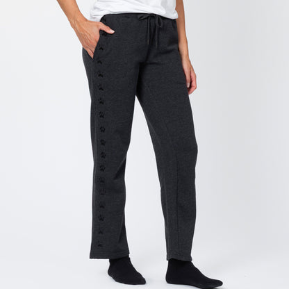 Path of Paws Embroidered Straight Leg Sweatpants