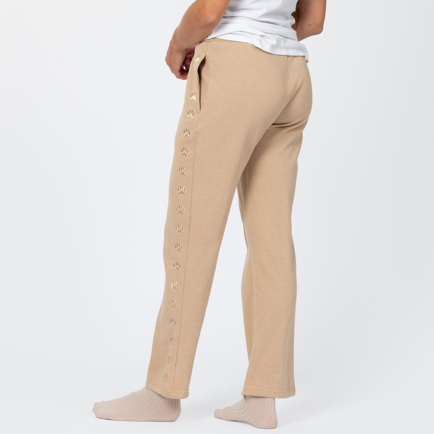 Path of Paws Embroidered Straight Leg Sweatpants