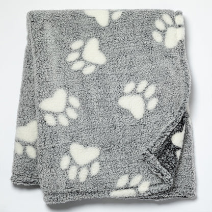 Cozy in Paws Sherpa Fleece Throw Blanket