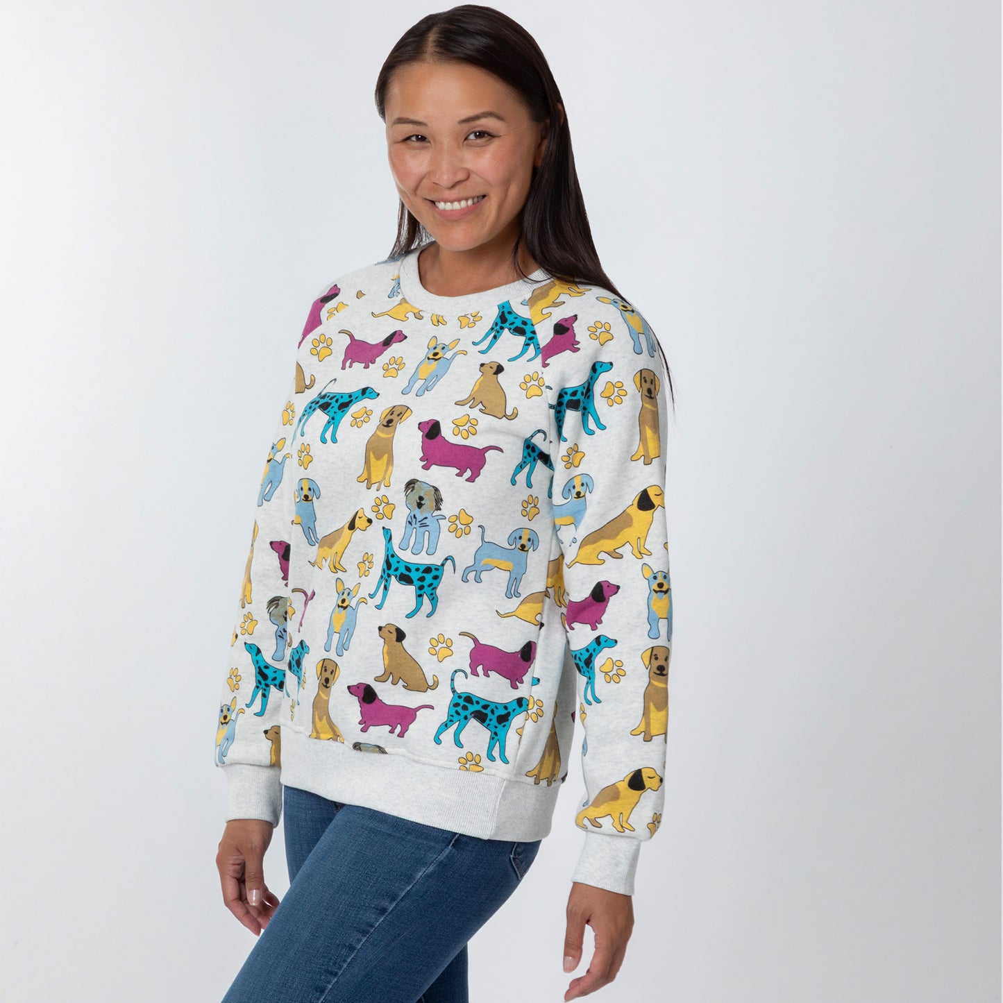 Colorful Pet Print Sweatshirt