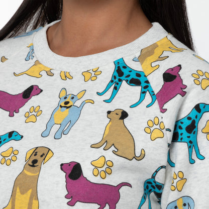 Colorful Pet Print Sweatshirt