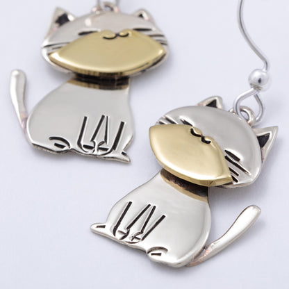 Whisker Cat Fair Trade Drop Earrings