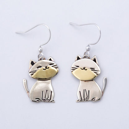 Whisker Cat Fair Trade Drop Earrings