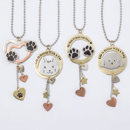 Pet Parent Mixed Metal Car Charm