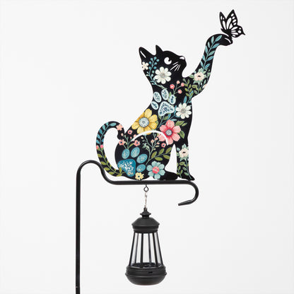 Floral Pet Silhouette Solar Light Garden Stake