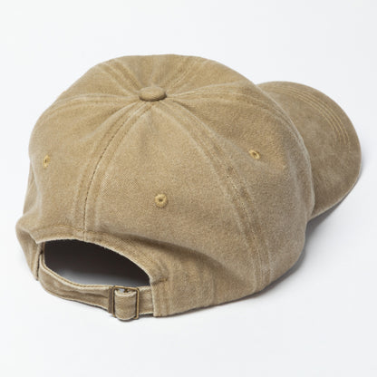 Tan baseball cap on a white background