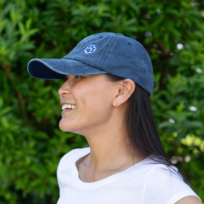 Paws Print Distressed Vintage Cotton Baseball Cap