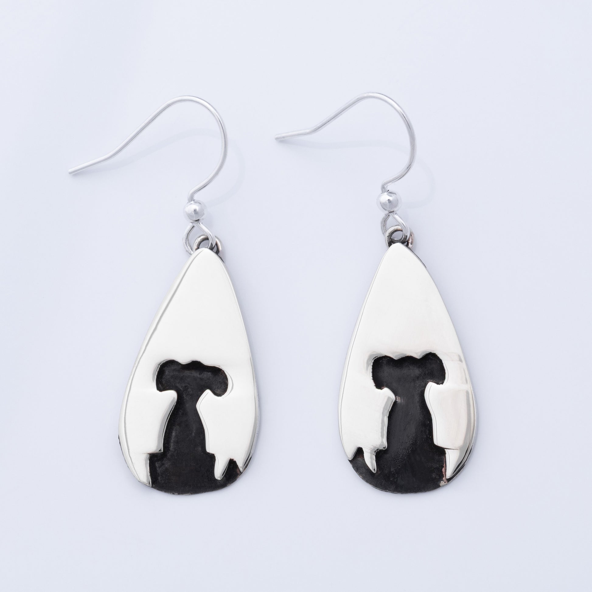 Pet Silhouette Teardrop Earrings The Animal Rescue Site
