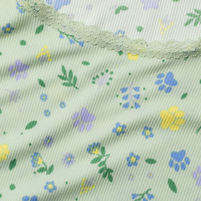 Paws in Bloom Ultra-Soft Ribbed Pajama Capri Set