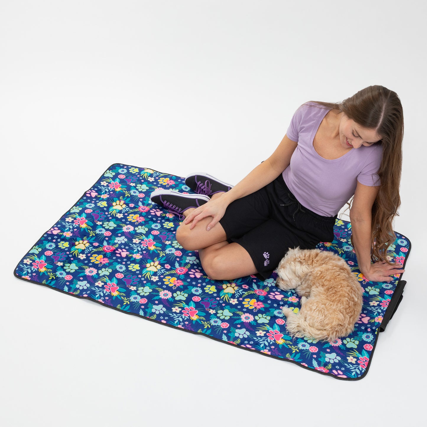 Paws Outdoor Blanket with Waterproof Backing & Handle