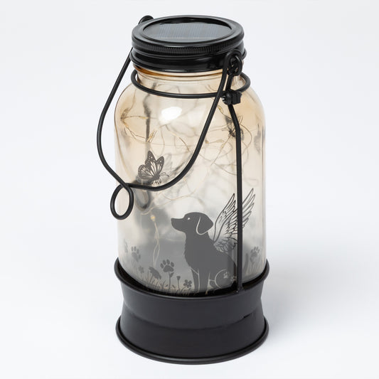 Solar lantern with decorative design on a white background