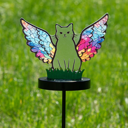 Pets & Angels Colorful Mosaic Solar Garden Stake Light