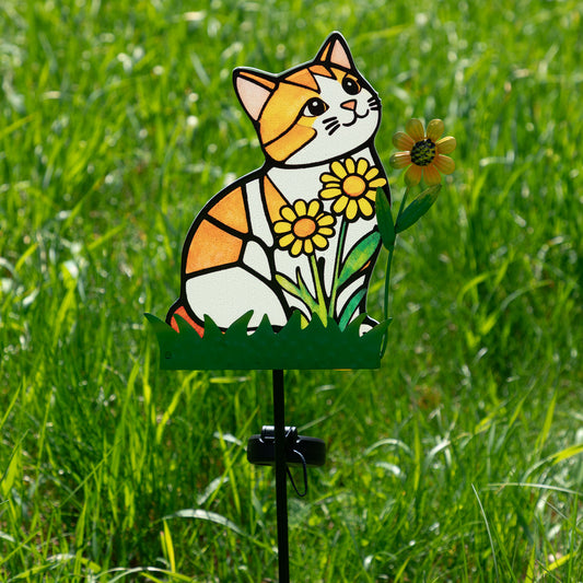 Pets & Angels Colorful Mosaic Solar Garden Stake Light