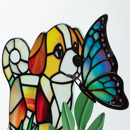 Pets & Angels Colorful Mosaic Solar Garden Stake Light