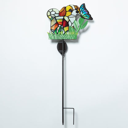 Pets & Angels Colorful Mosaic Solar Garden Stake Light