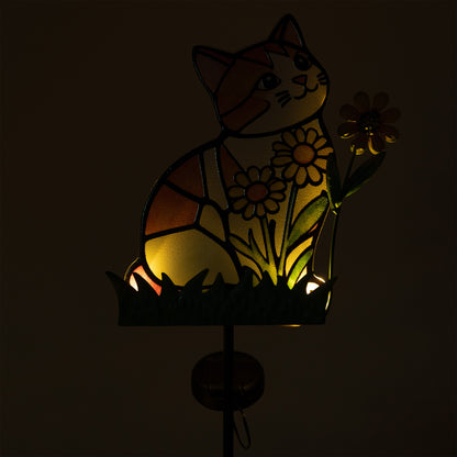 Pets & Angels Colorful Mosaic Solar Garden Stake Light