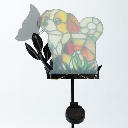 Pets & Angels Colorful Mosaic Solar Garden Stake Light