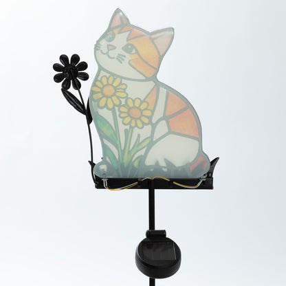 Pets & Angels Colorful Mosaic Solar Garden Stake Light