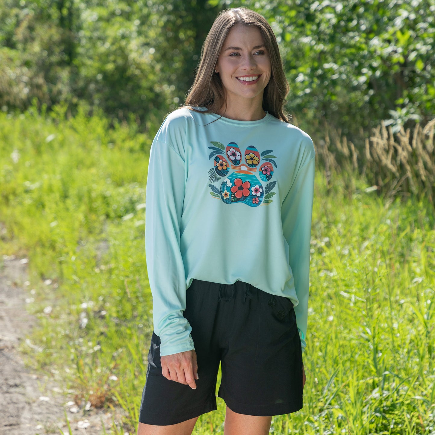 Tropical Paw UPF 40+ Cooling Performance Long Sleeve Sun Shirt
