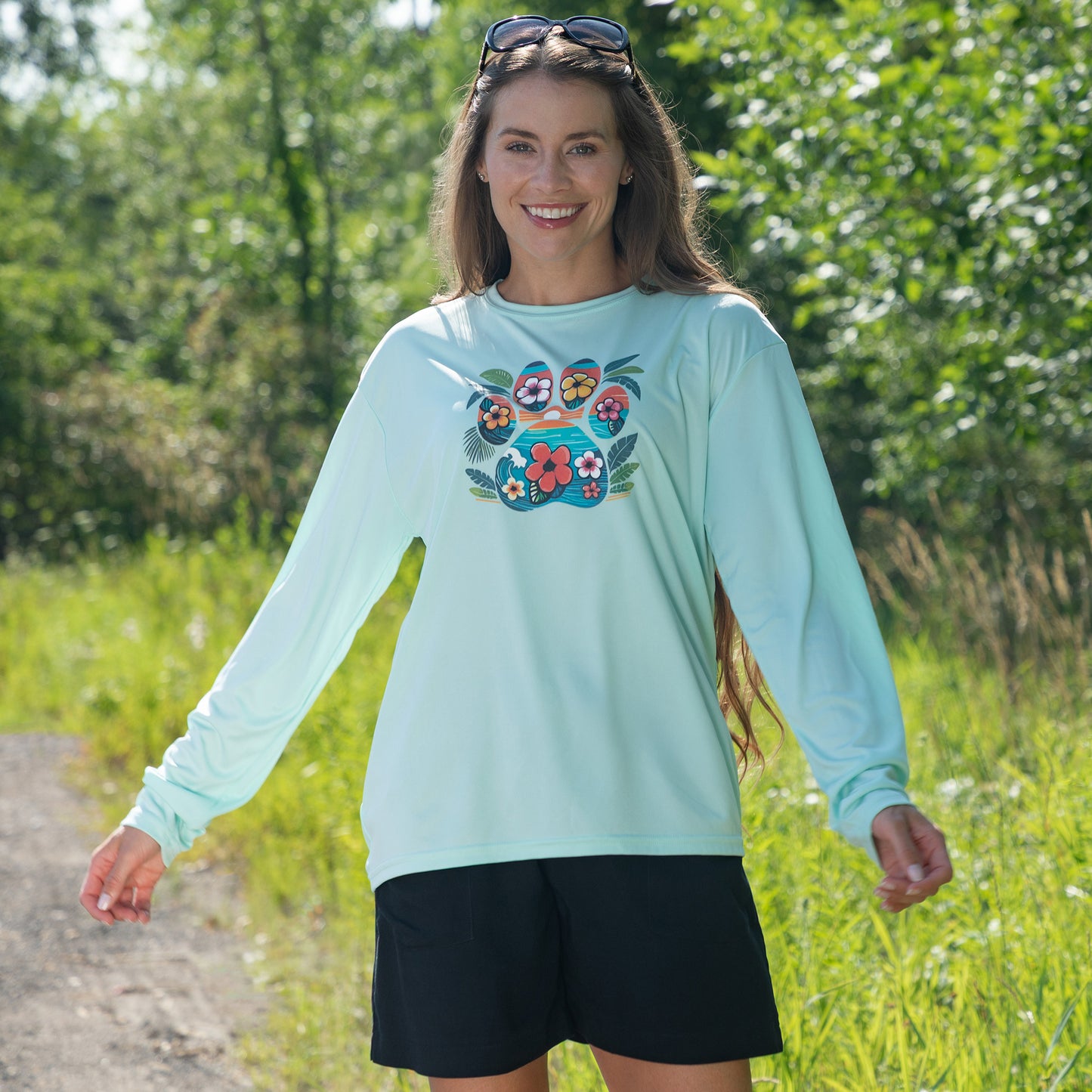 Tropical Paw UPF 40+ Cooling Performance Long Sleeve Sun Shirt