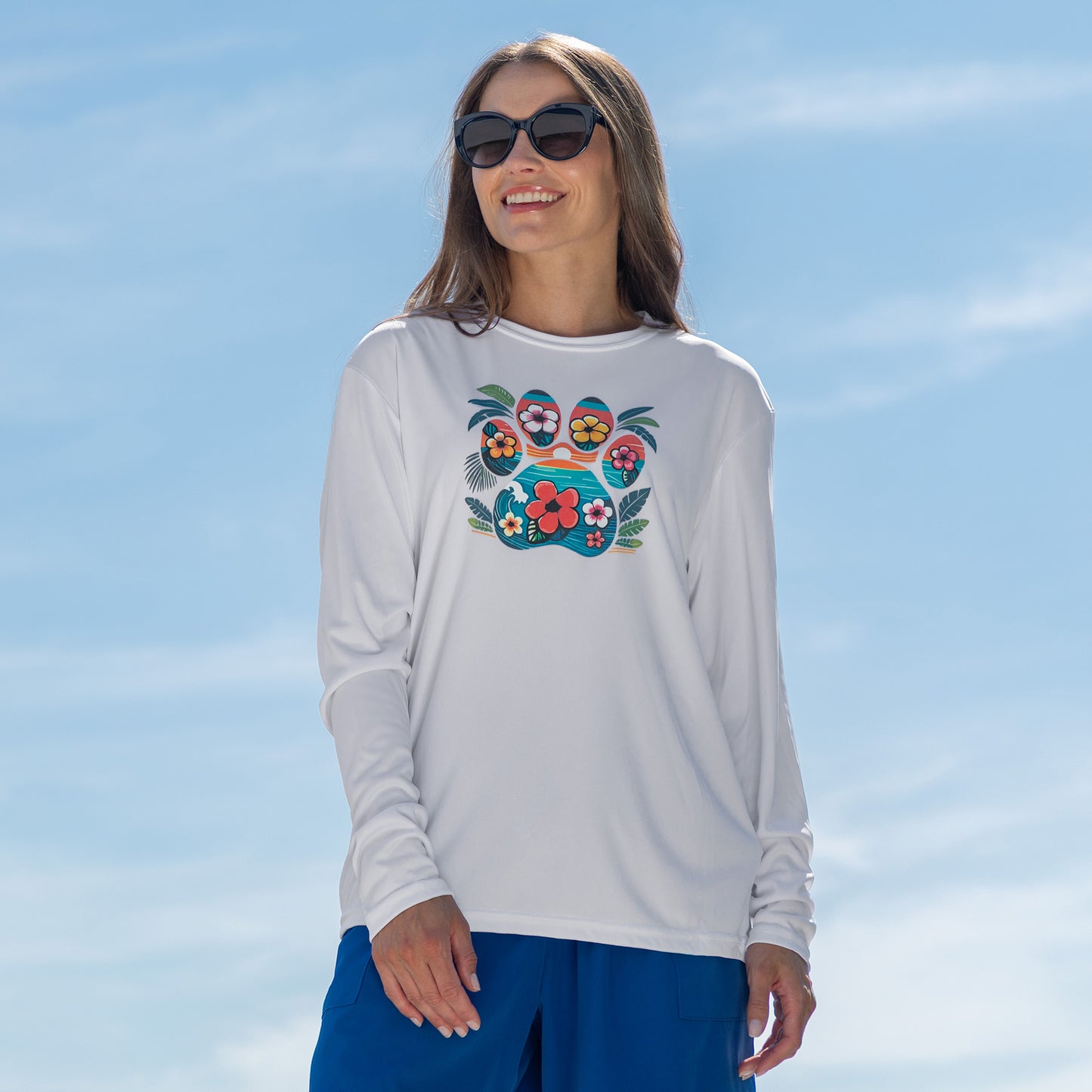 Tropical Paw UPF 40+ Cooling Performance Long Sleeve Sun Shirt