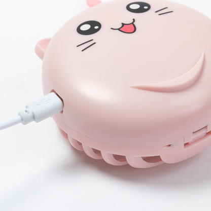 Fun Cat Portable Rechargeable Fan with Mirror