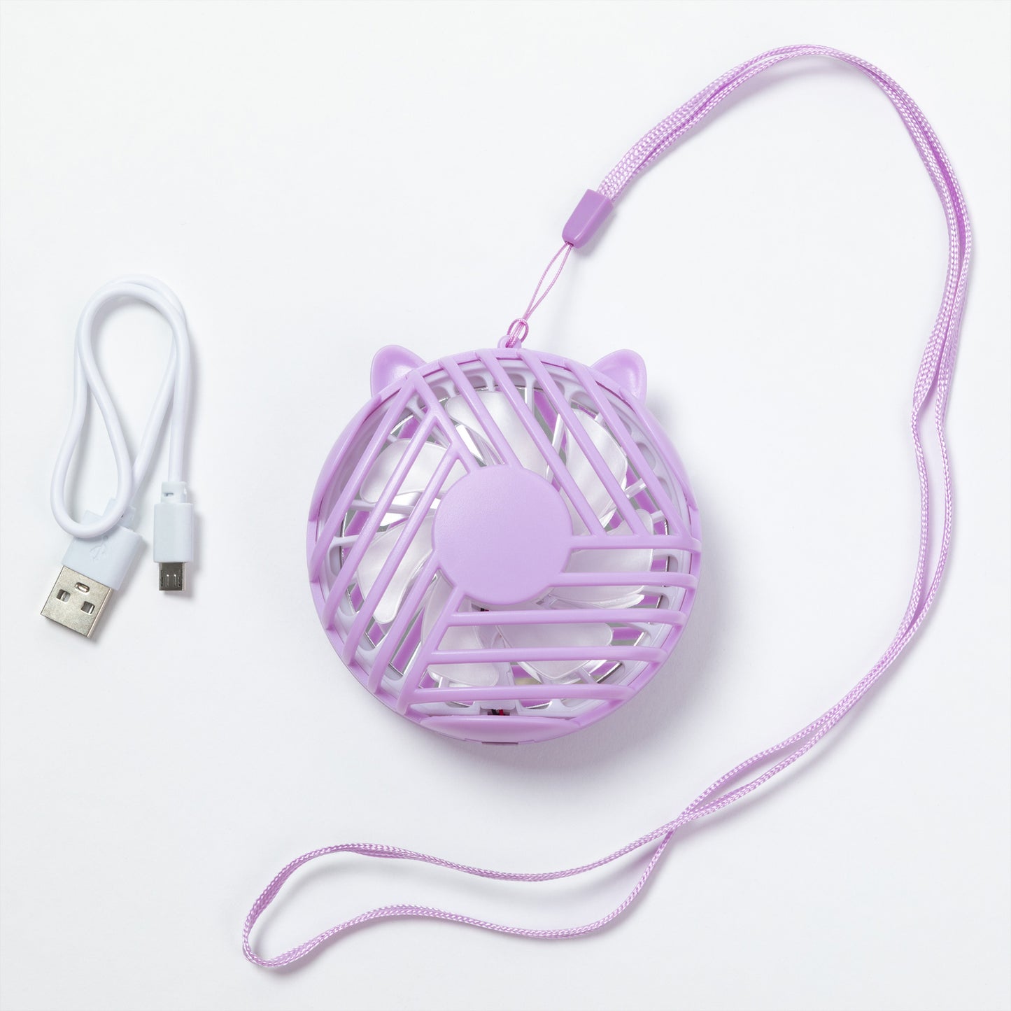 Fun Cat Portable Rechargeable Fan with Mirror