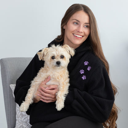 Pet Carrier Hoodie Sweatshirt | Fleece Dog & Cat Sling Hoodie with Front Pocket