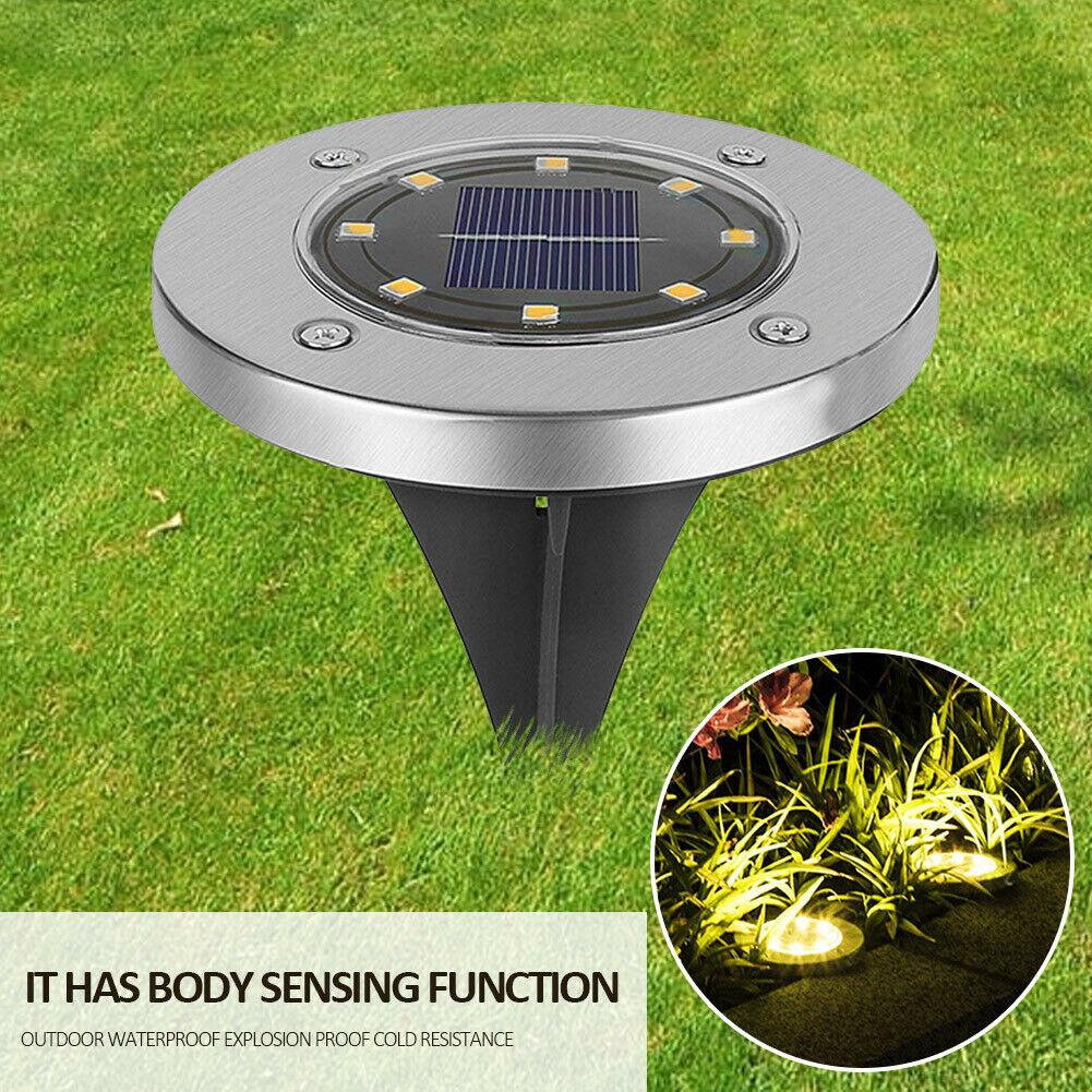 Solar Powered Outdoor Pathway LED Lights - Set of 4