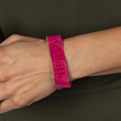 Recycled Leather Stand With Haiti Bracelet