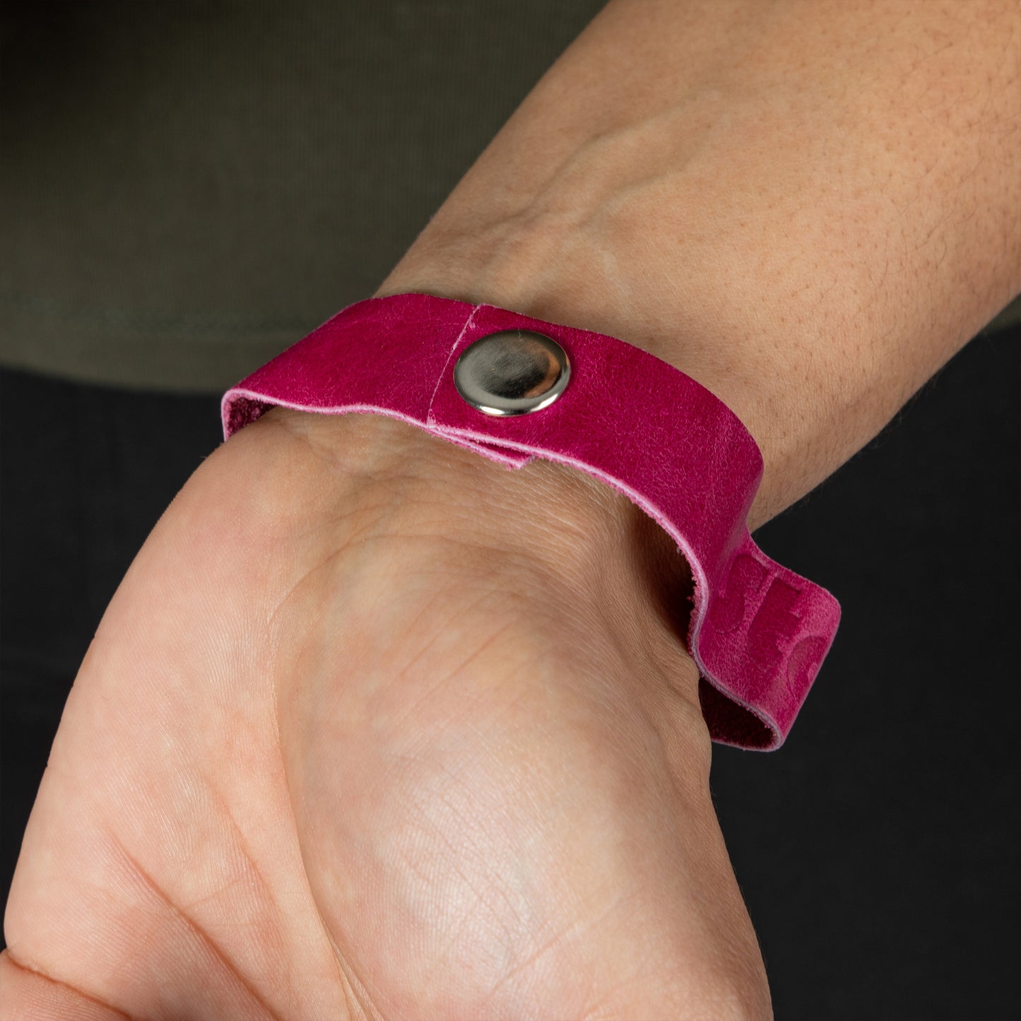 Recycled Leather Stand With Haiti Bracelet