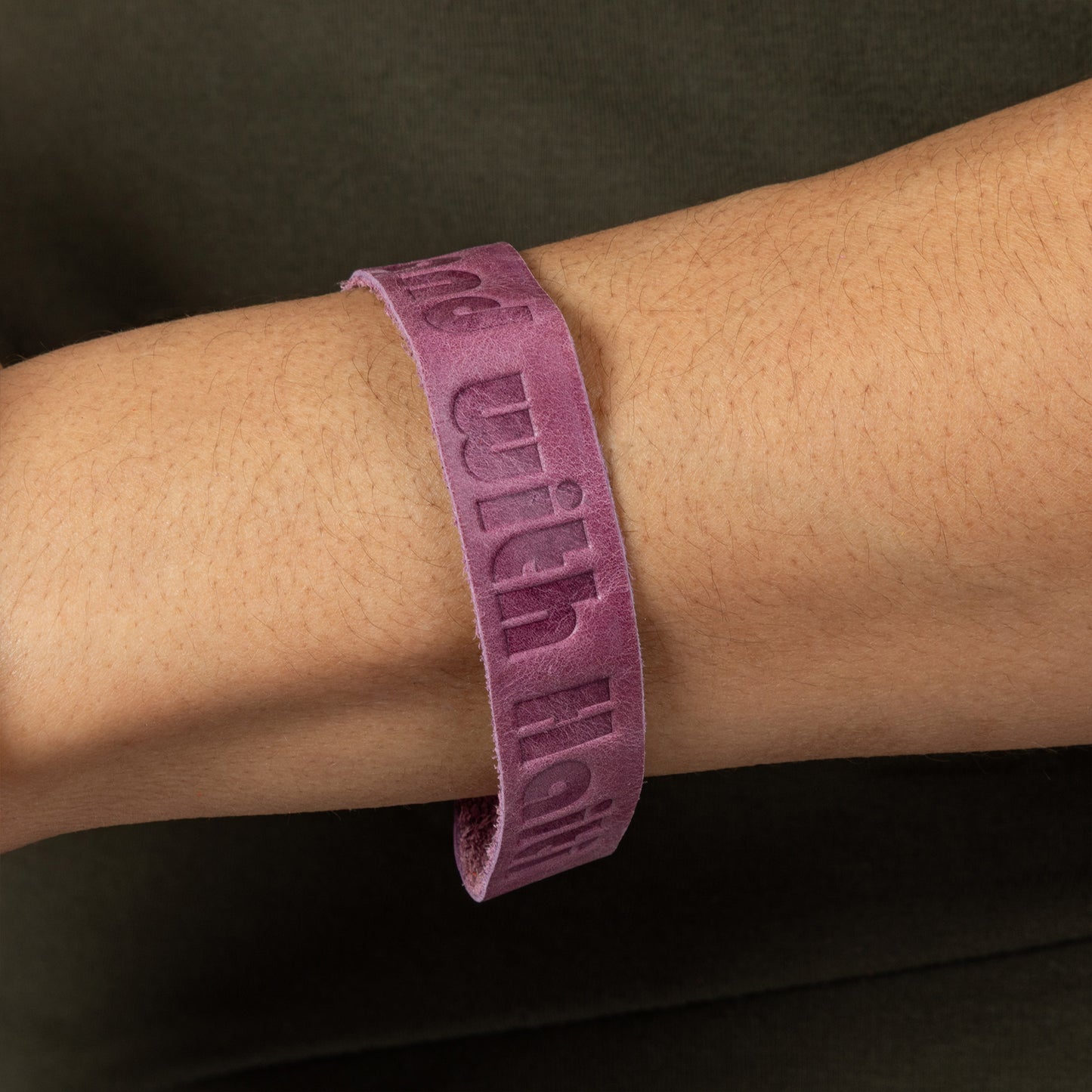 Recycled Leather Stand With Haiti Bracelet