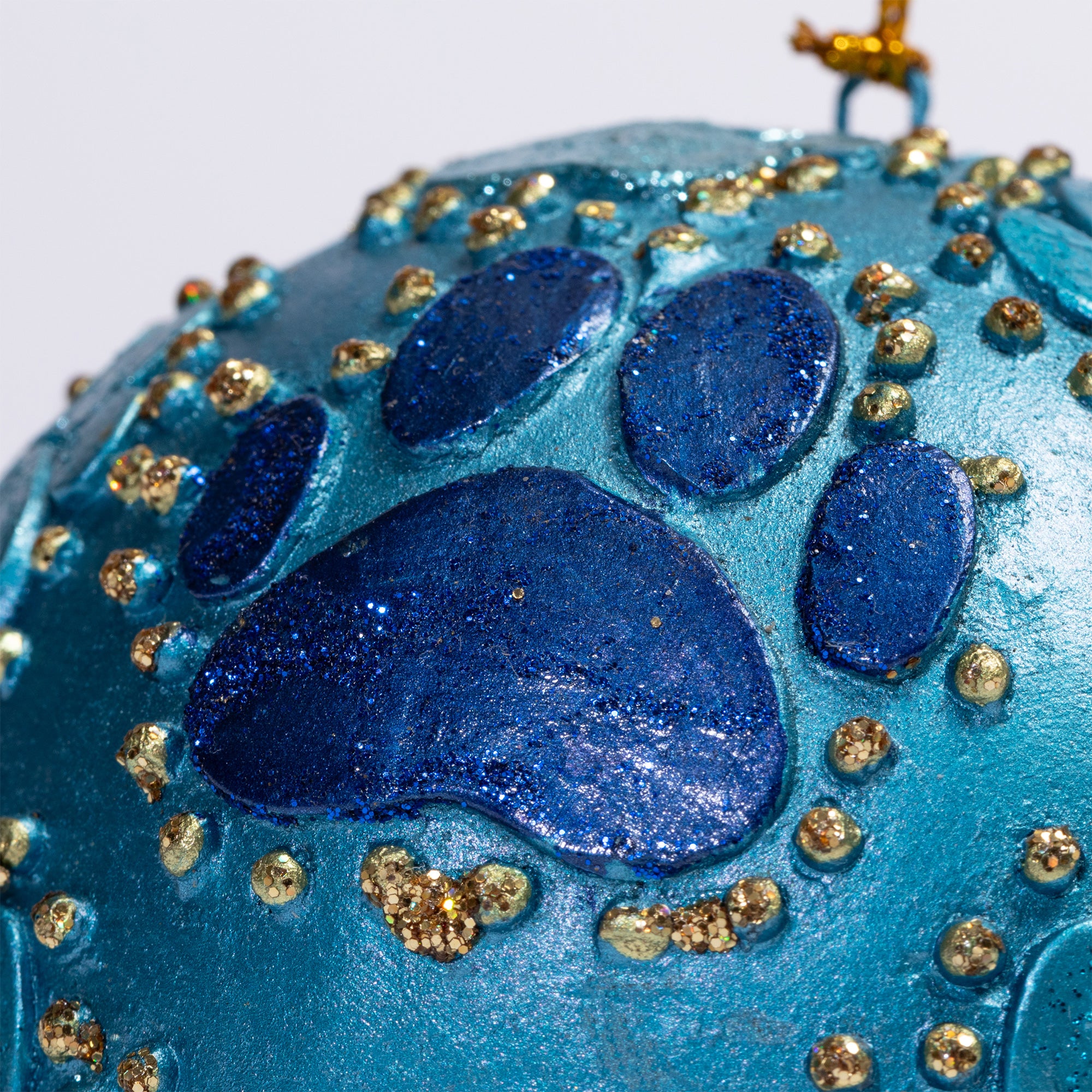 Pet Paw Print ornament in outlets ceramic in cobalt blue