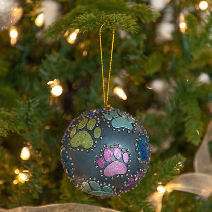 Beaded Paw Ball Ornament | Fair Trade