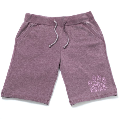 Purple Paw Burnout Board Shorts