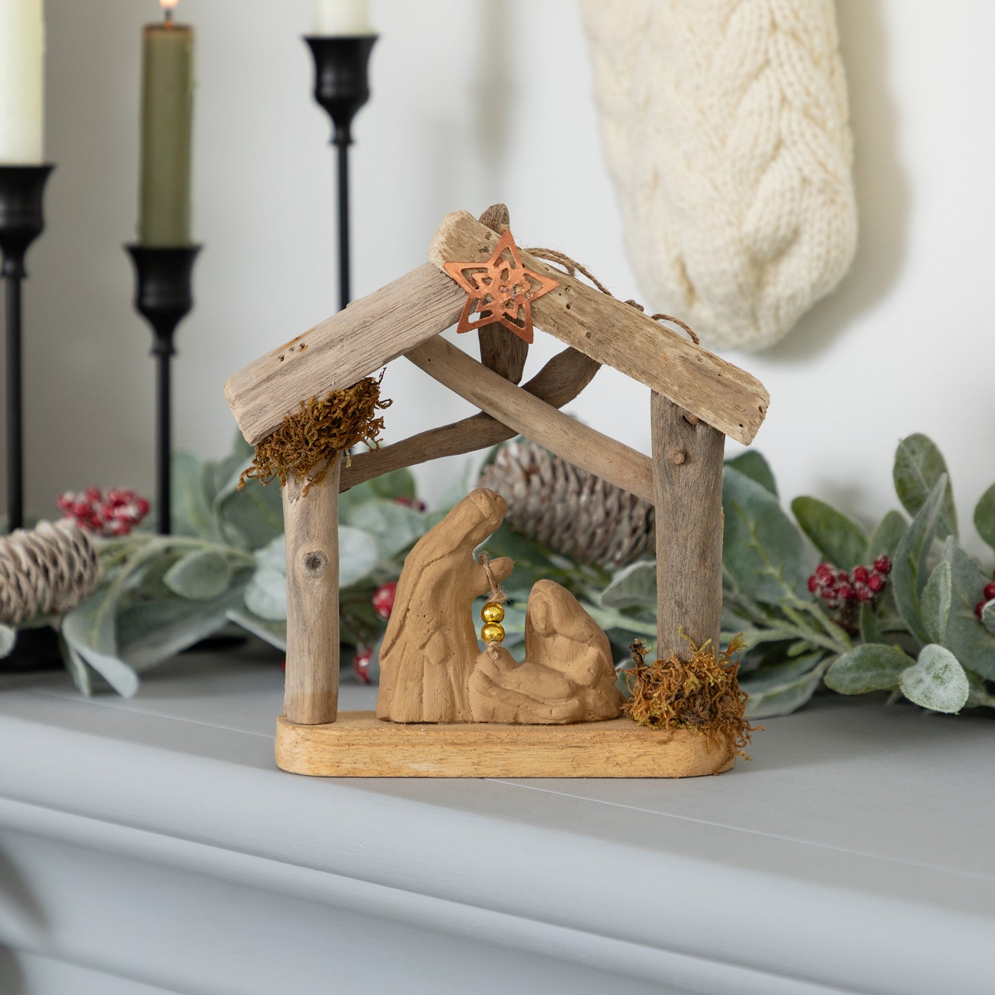 Handmade Recycled Driftwood Christmas Ornament | Fair Trade