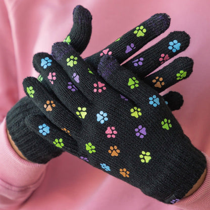 Paw Print Touch Screen Gloves