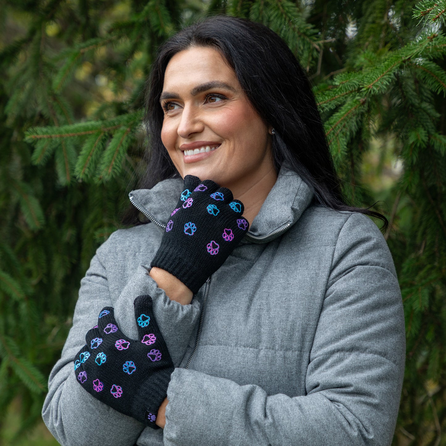 Paw Print Touch Screen Gloves