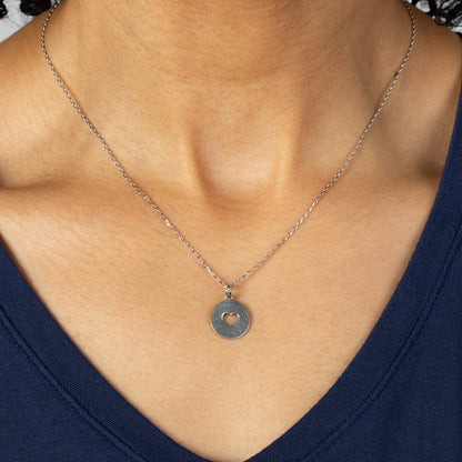 Love is Timeless Pewter Necklace