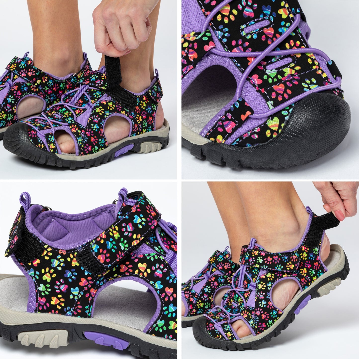 Walking Paws Adjustable Closed Toe Sport Sandals