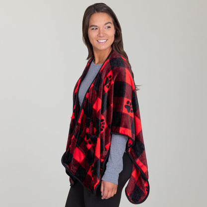 Super Cozy&trade; Paw Print Pocket Shawl