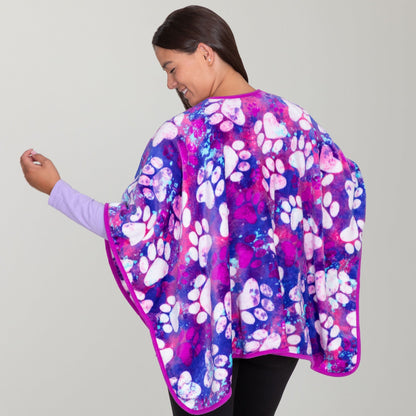 Super Cozy&trade; Paw Print Pocket Shawl