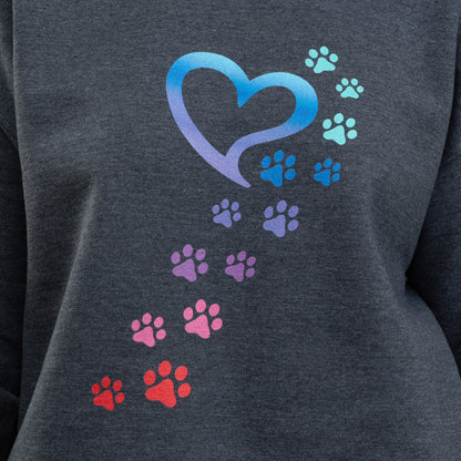 Rainbow Paws To My Heart Crewneck Sweatshirt