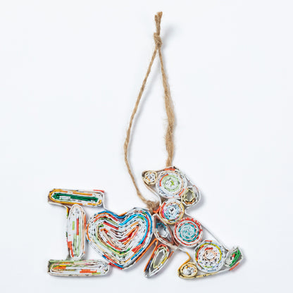 Recycled Magazine Ornament | Handmade, Fair Trade