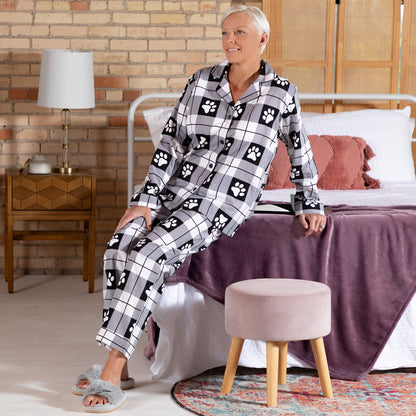 Flannel Paws Pajama Set