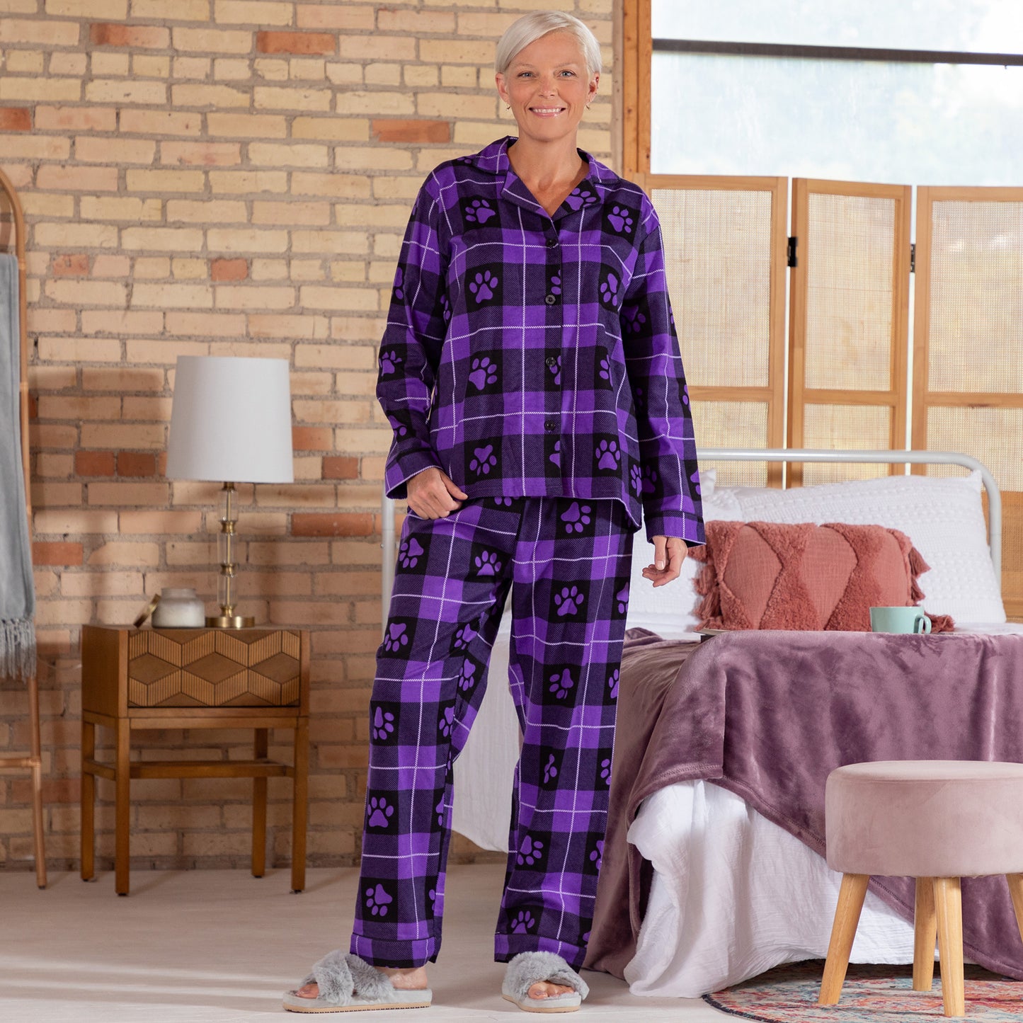 Flannel Paws Pajama Set